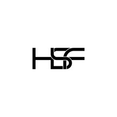hsf lettering original monogram logo design
