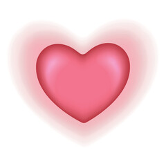 Growing Pink Heart Love Emoji Icon Object Symbol. Vector Illustration Clip Art Design Cartoon Isolated. Heart Beat