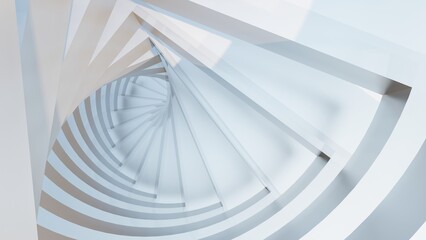 Fototapeta premium Abstract architecture background geometric shapes in design interior 3d render
