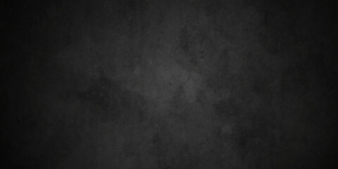 Fototapeta Dark Black stone cracked grunge concrete backdrop texture background anthracite panorama. Panorama dark grey black slate background or texture. obraz