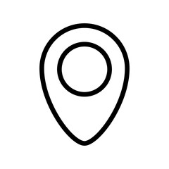 Pinpoint line icon, editable stroke, point on the map, vector outline high quality for UI.
