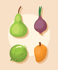 health food, icon collection