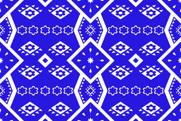Geometric ethnic oriental pattern traditional Design for background,carpet,wallpaper,clothing,wrapping,fabric,Vector illustration.embroidery style.