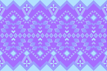 Fototapeta premium Geometric ethnic oriental pattern traditional Design for background,carpet,wallpaper,clothing,wrapping,fabric,Vector illustration.embroidery style.