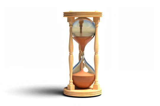 Isolated hourglass. 3D Render