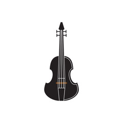 violin icon logo illustration design vector sign symbol