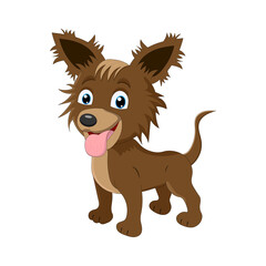 Obraz premium Beautiful brown dog on white background 