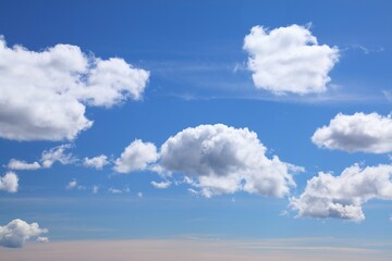 Fototapeta premium White clouds blue sky