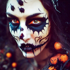 Scary make up for Halloween holiday.
