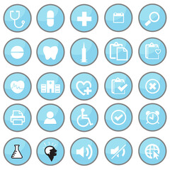 Medical icon in blue circle