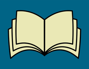 open book simple icon, vector illustration 