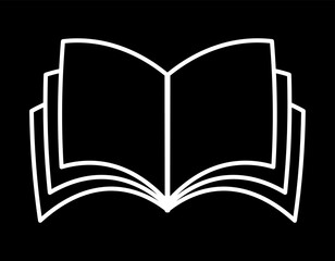 open book simple icon, vector illustration 