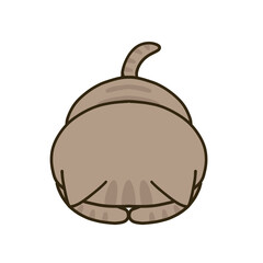 土下座をするキジトラ猫