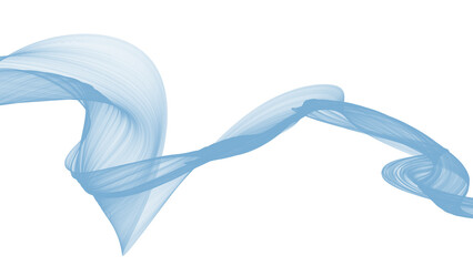 Carolina blue isolated airy semi-transparent ribbon overlay