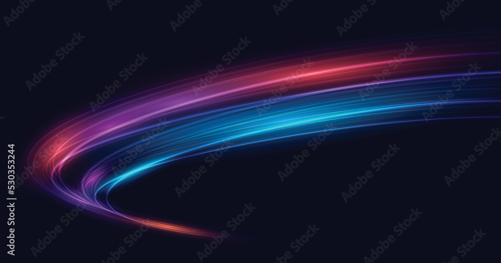 Poster modern abstract high-speed light trails effect. futuristic dynamic motion technology. motion pattern