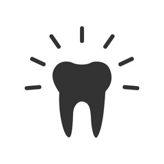 Tooth icon. Vector illustration isolated on white background.