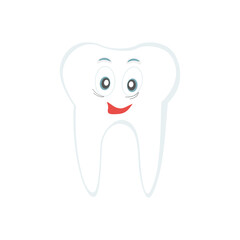 Tooth icon. Vector illustration isolated on white background.