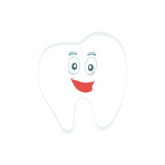 Tooth icon. Vector illustration isolated on white background.