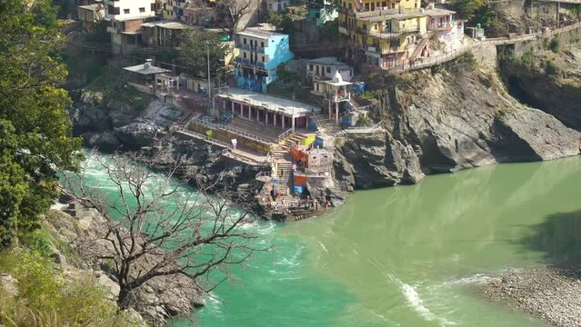 Confluence of Alaknanda and Bhagirthi rivers at Devprayag. Deva-prayag or Devprayag is a place of religious importance in Uttarakhand, north India where the rivers Alaknanda and Bhagirathi rivers meet