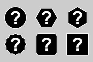 Question mark, FAQ sign, Help symbol, vector mark symbols. White outline design. Question mark Icon Set.