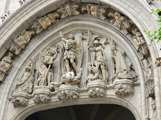 Temple Sculpture Statue Building Wall Facade