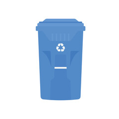 Obraz premium Recycle Bin Flat Illustration. Clean Icon Design Element on Isolated White Background