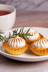 Lemon Tart Meringue with your favorite cup of tea