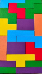 small colorful wooden blocks
