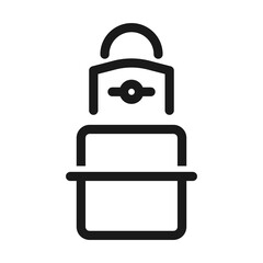 Password field line icon. Pin Code lock vector illustration