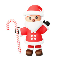 3D Object Rendered Christmas Santa Claus