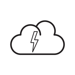 Cloud Weather Icon Vector Illustration Flat Design