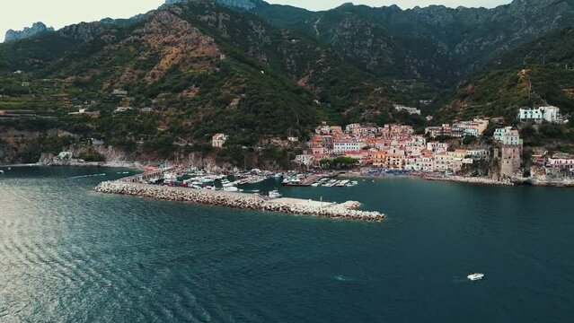 Drone Footage of Cetara, Amalfi Coast, Positano