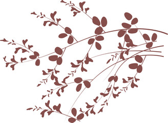 Japanese retro traditional style botanic garden plant leaf