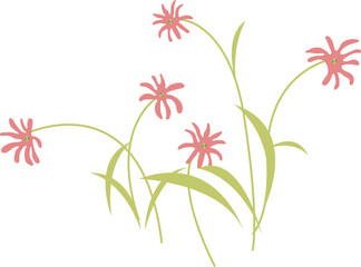 Japanese retro traditional style botanic garden plant flower