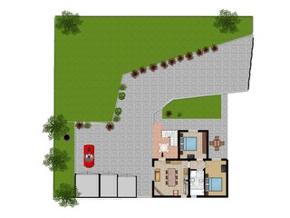 Real estate masterplan. Floor plan.