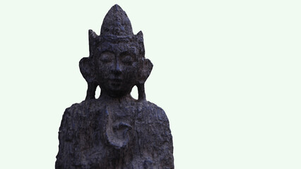 isolated  carved statue 
