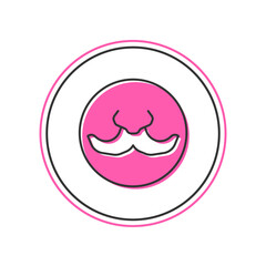 Filled outline Mustache icon isolated on white background. Barbershop symbol. Facial hair style. Vector
