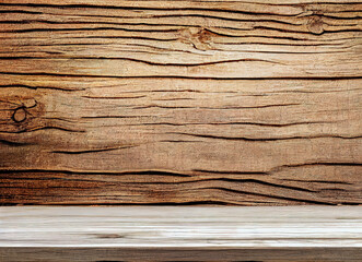 Empty wood table on background. Wood texture background. can used for display or montage your products