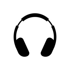 Headphone icon on white background for web design. Vector headphones logo.