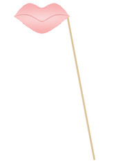 Lip holding sign. vector illustration