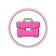 Filled outline Briefcase icon isolated on white background. Business case sign. Business portfolio. Vector