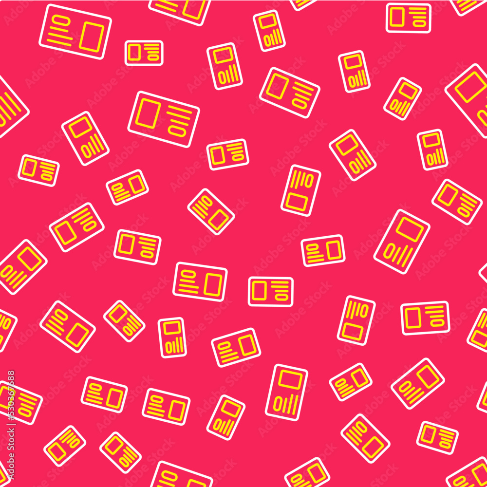 Aufkleber line identification badge icon isolated seamless pattern on red background. it can be used for prese
