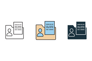 Customer Data icons  symbol vector elements for infographic web