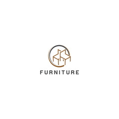 chair design for furniture logo vector 