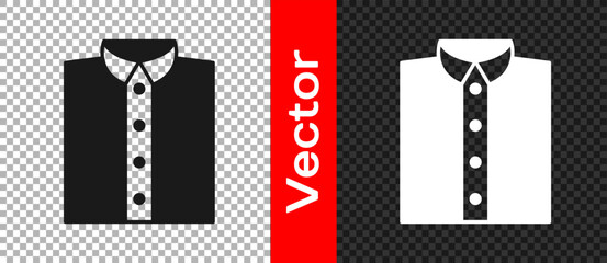 Black Shirt icon isolated on transparent background. T-shirt. Vector