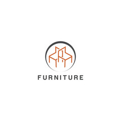 chair design for furniture logo vector 