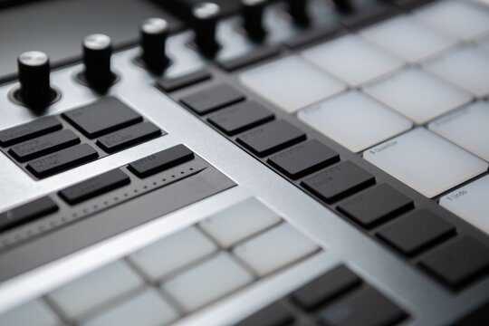 Drum Machine For Electronic Music Production. Compose New Musical Tracks With Professional Beat Machine Device