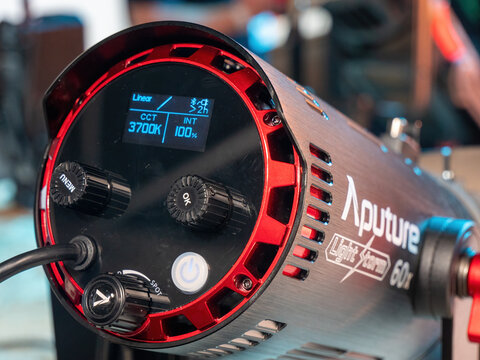AMSTERDAM - SEP 09, 2022: Aputure Light Storm LS 60x Bi-Color LED Light