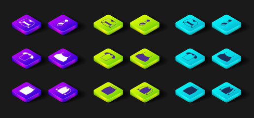 Set Skirt, Sweater, T-shirt, Female crop top, Tie and icon. Vector