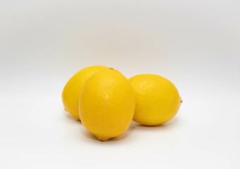 Lemons on a white background isolated.
